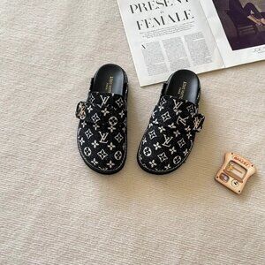 Louis Vuitton Black Slippers